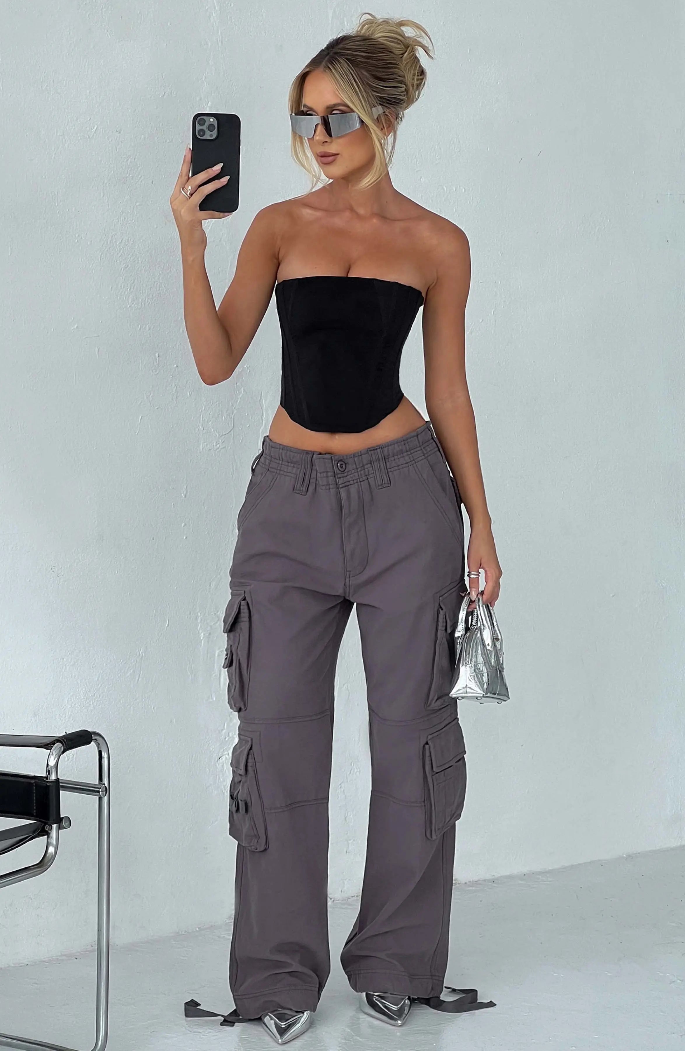 Tinashe Cargo Pants - Charcoal Z.J