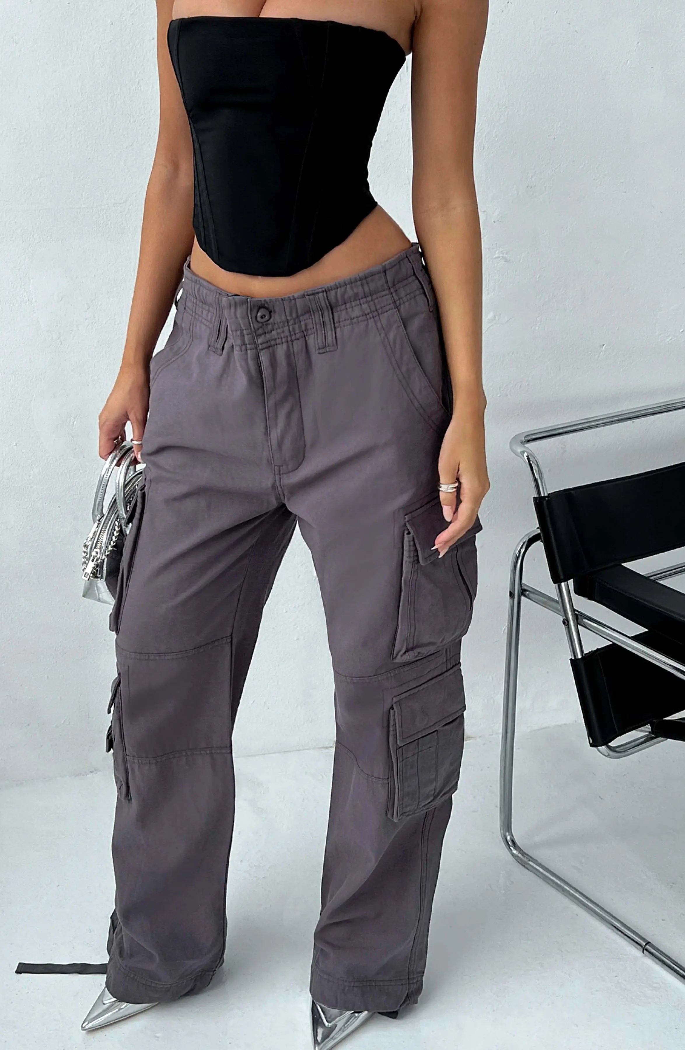 Tinashe Cargo Pants - Charcoal Z.J