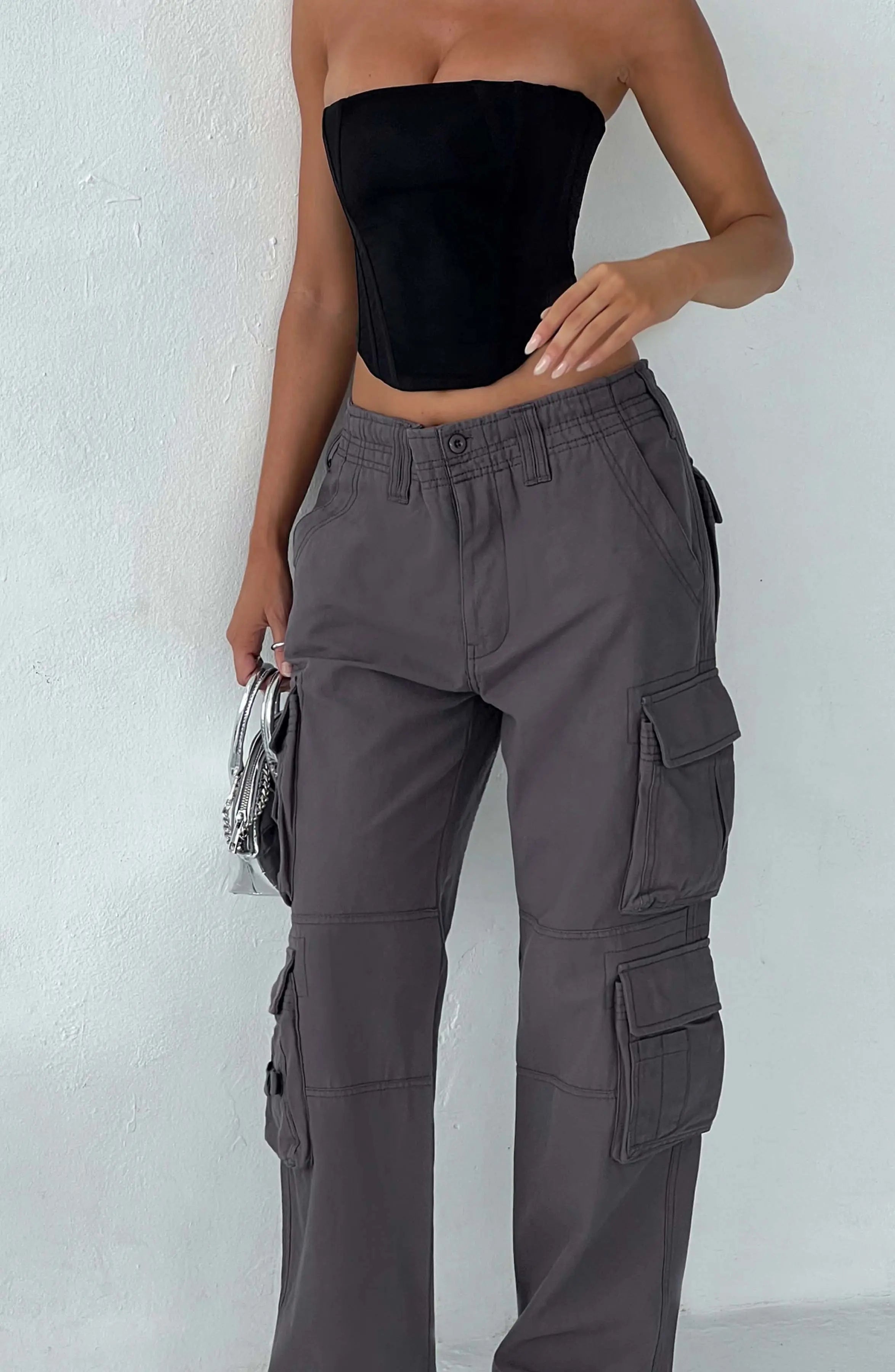 Tinashe Cargo Pants - Charcoal Z.J