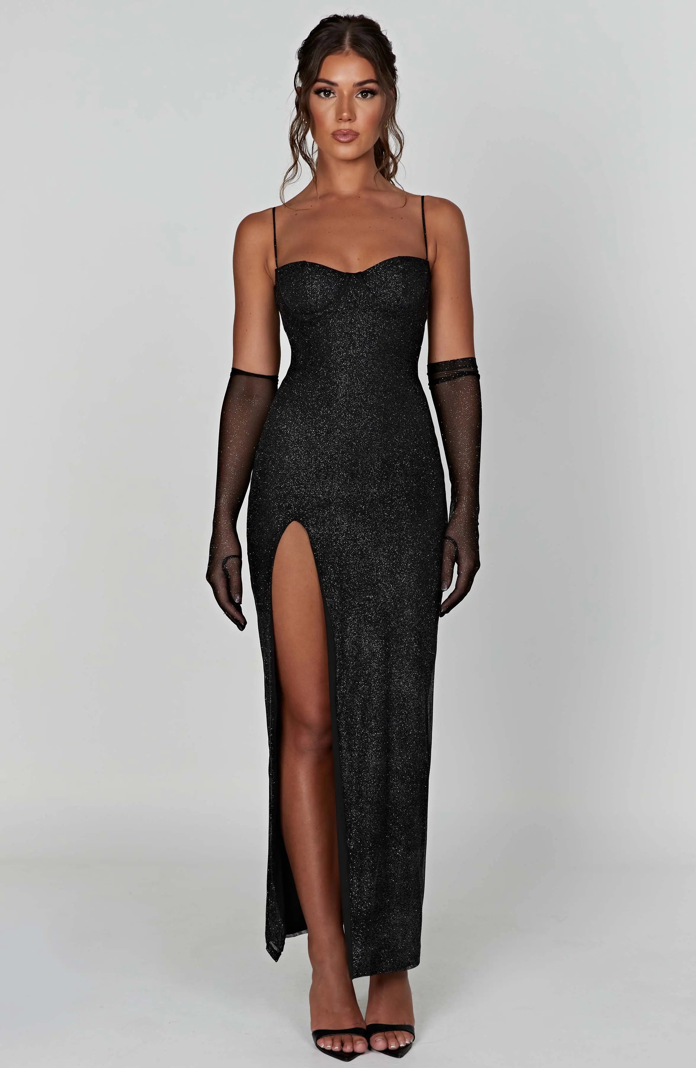 Trixie Maxi Dress - Black Sparkle L.F