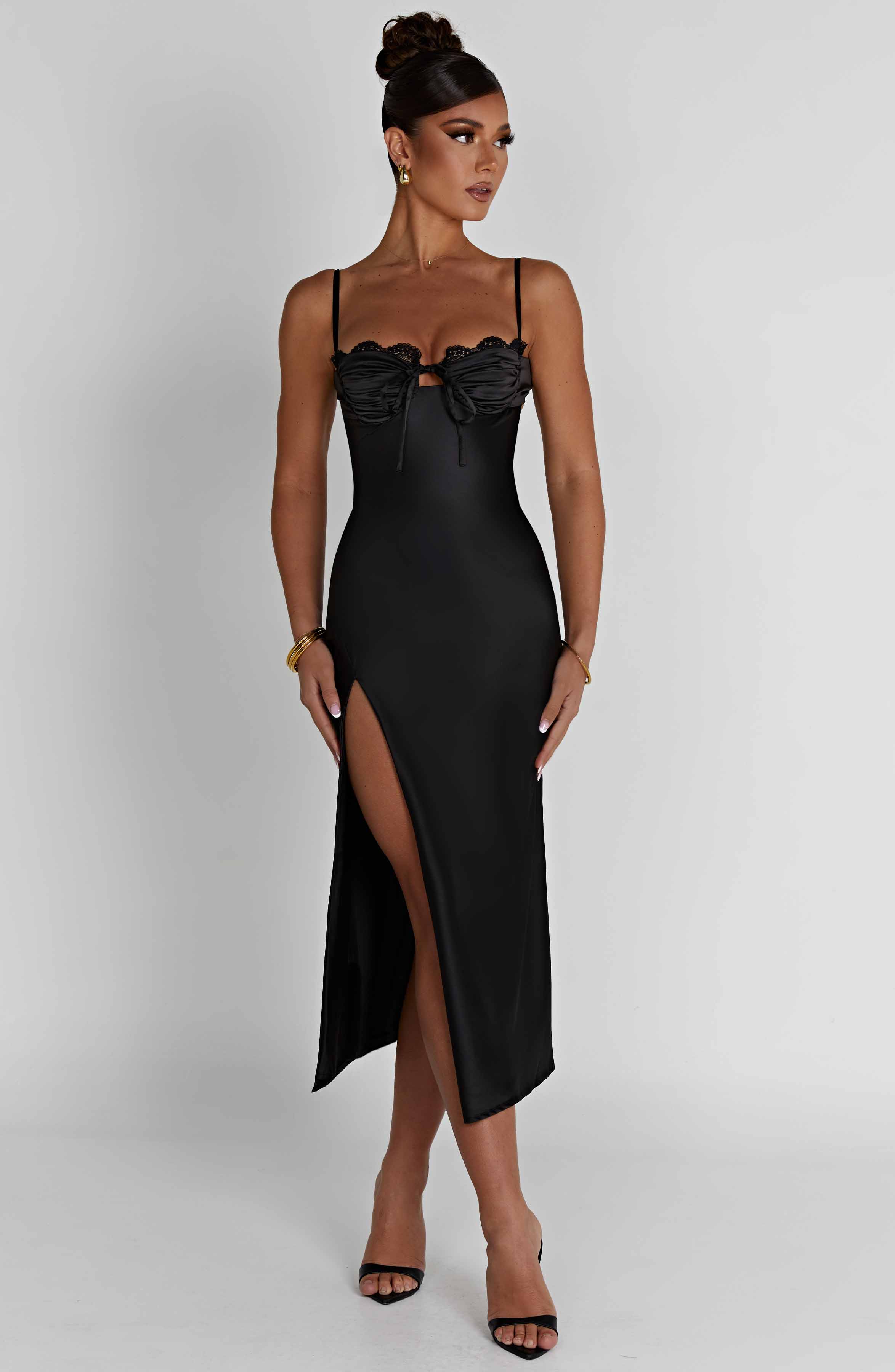 Ardelle Midi Dress - Black