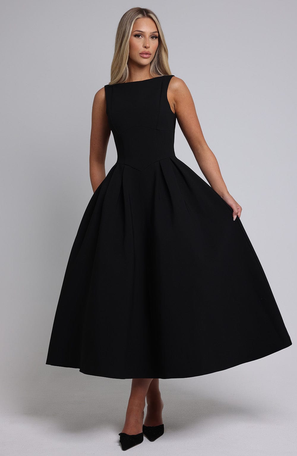 Clarabella Midi Dress - Black