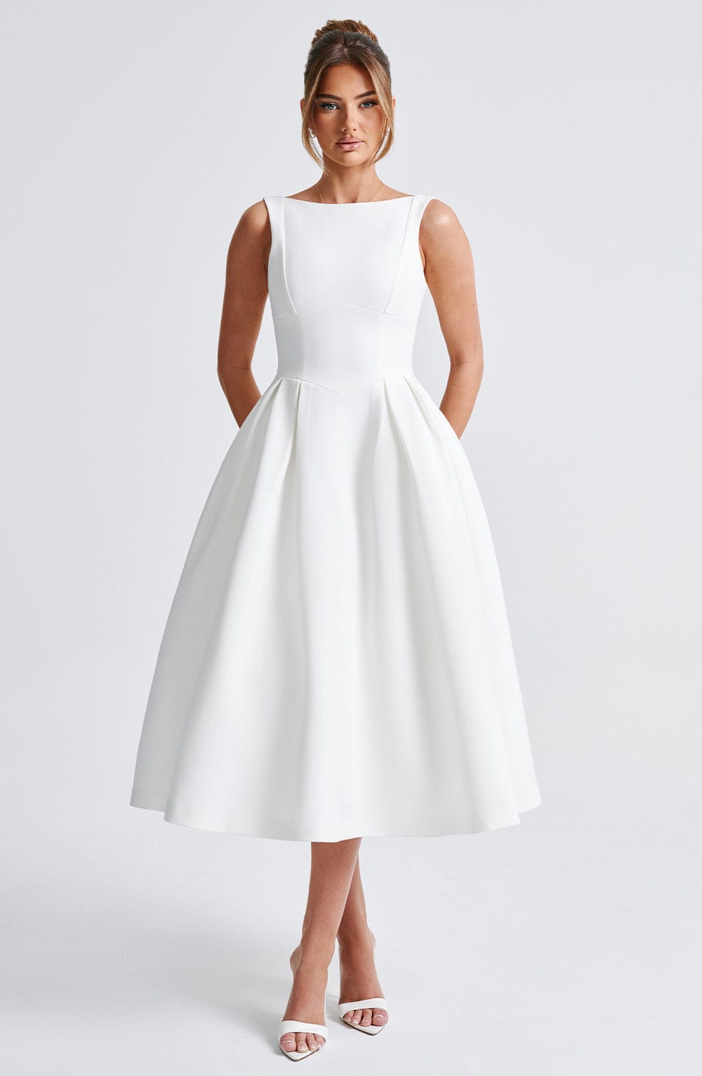 Clarabella Midi Dress - Ivory