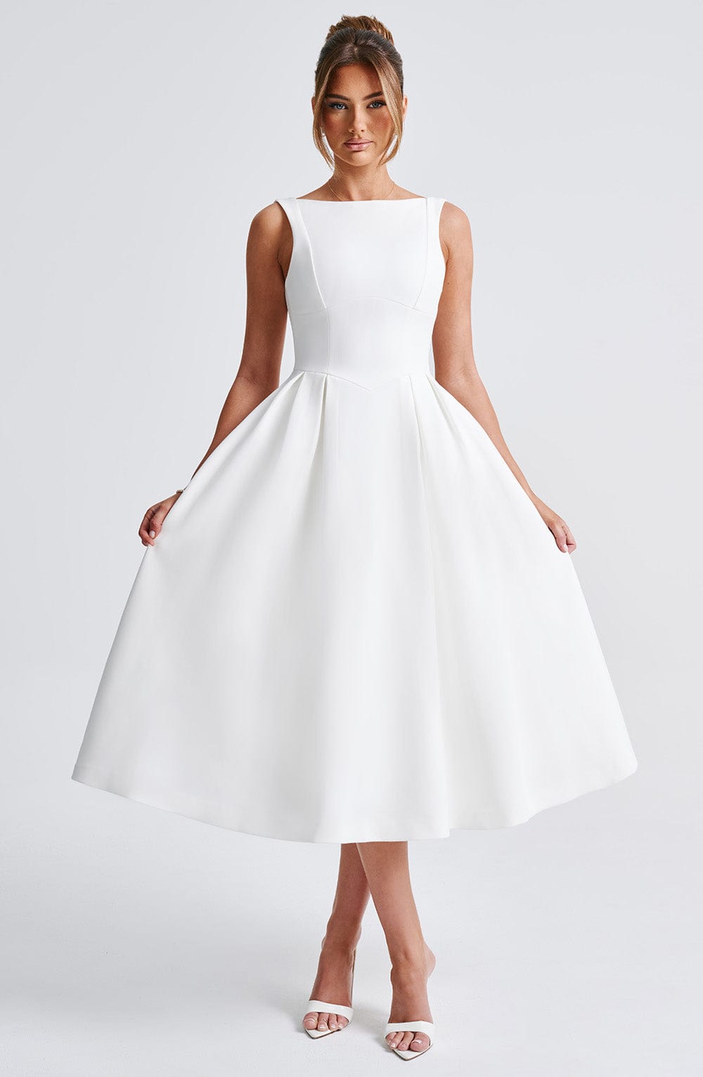 Clarabella Midi Dress - Ivory