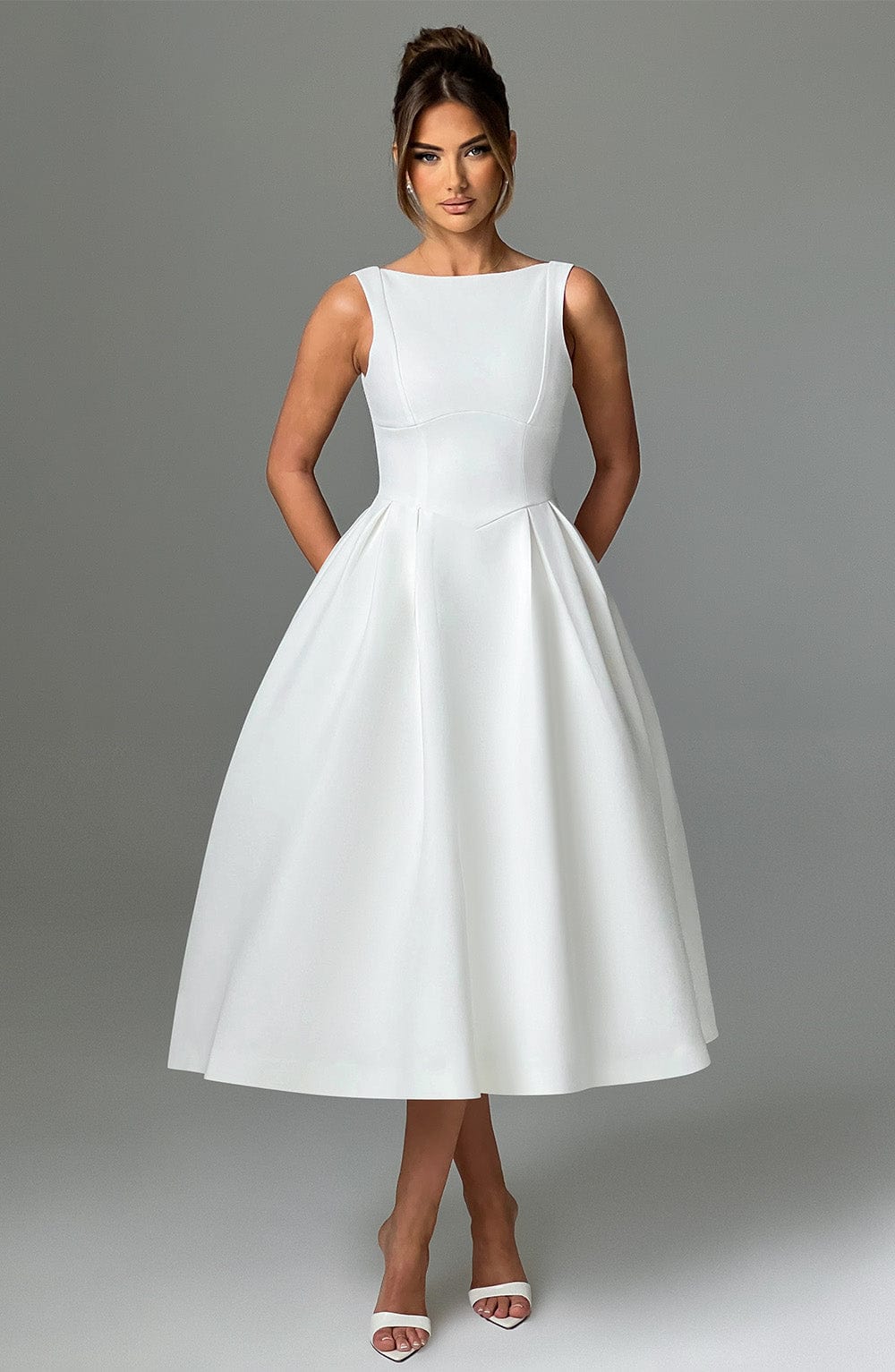 Clarabella Midi Dress - Ivory