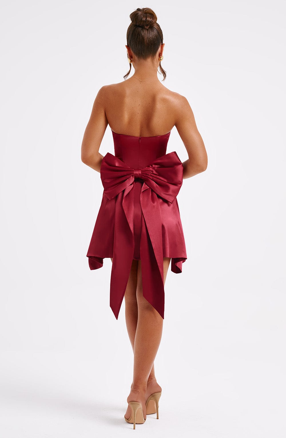 Freja Mini Dress - Burgundy