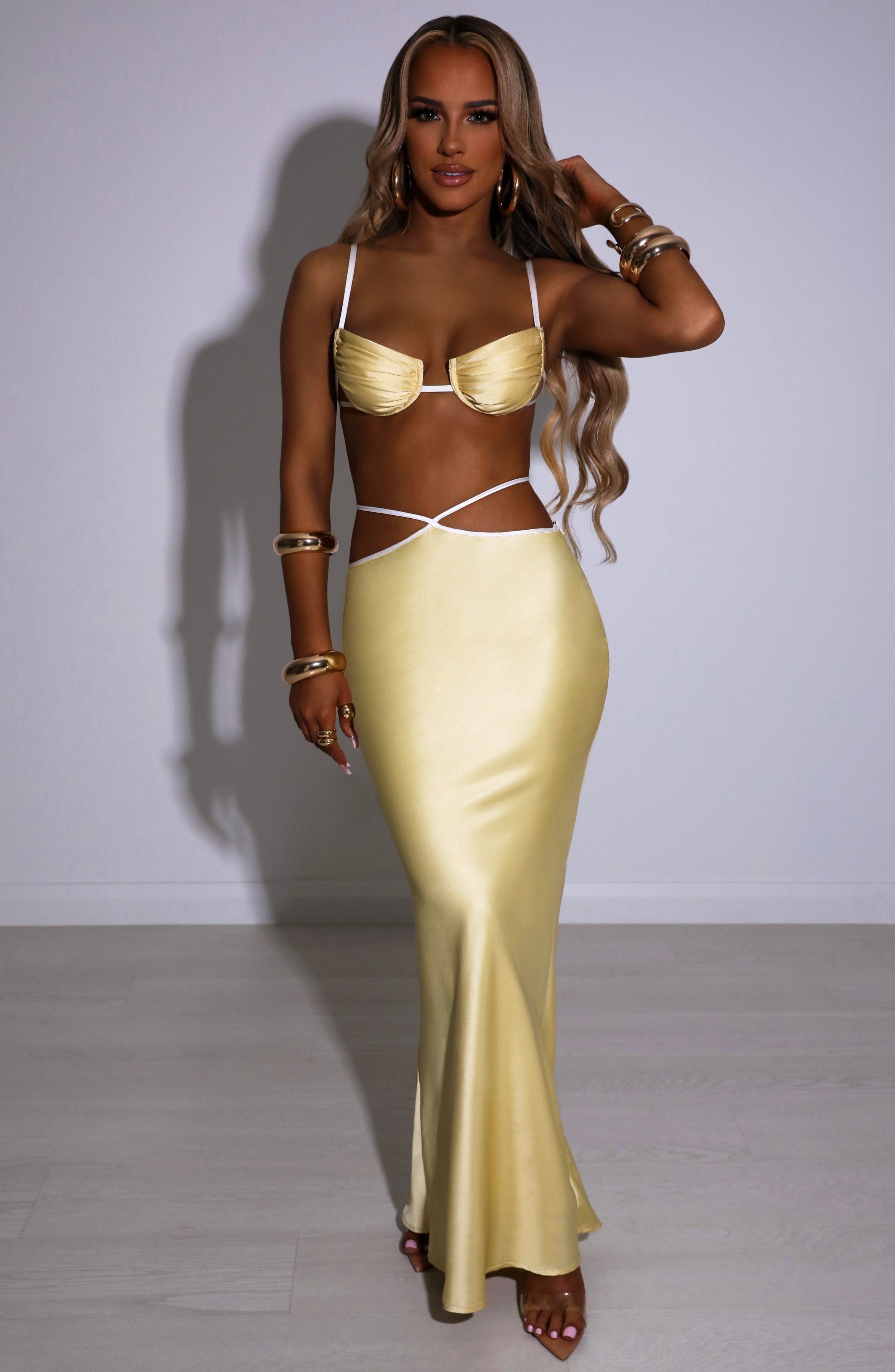 Jasmyn Maxi Skirt - Lemon