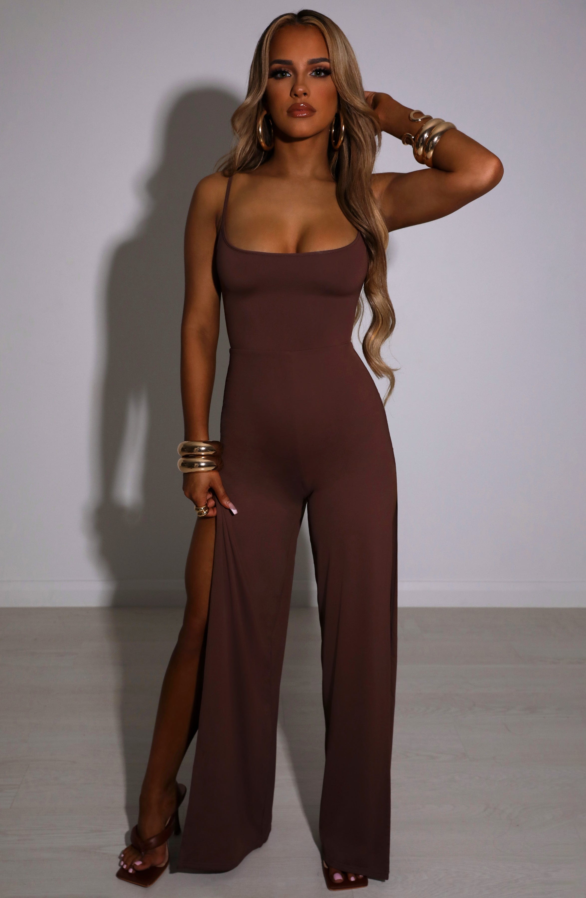 Khloe Jumpsuit - Chocolate