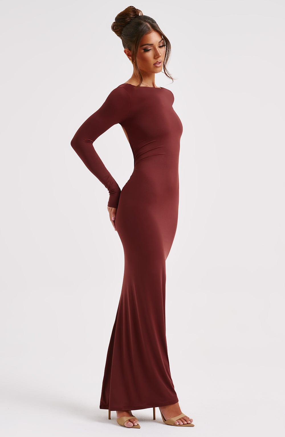 Rameesha Maxi Dress - Brown