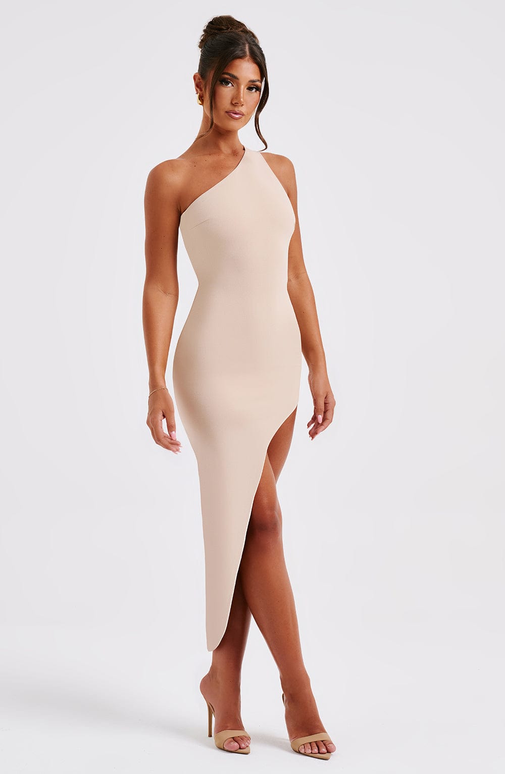 Saffira Midi Dress - Nude