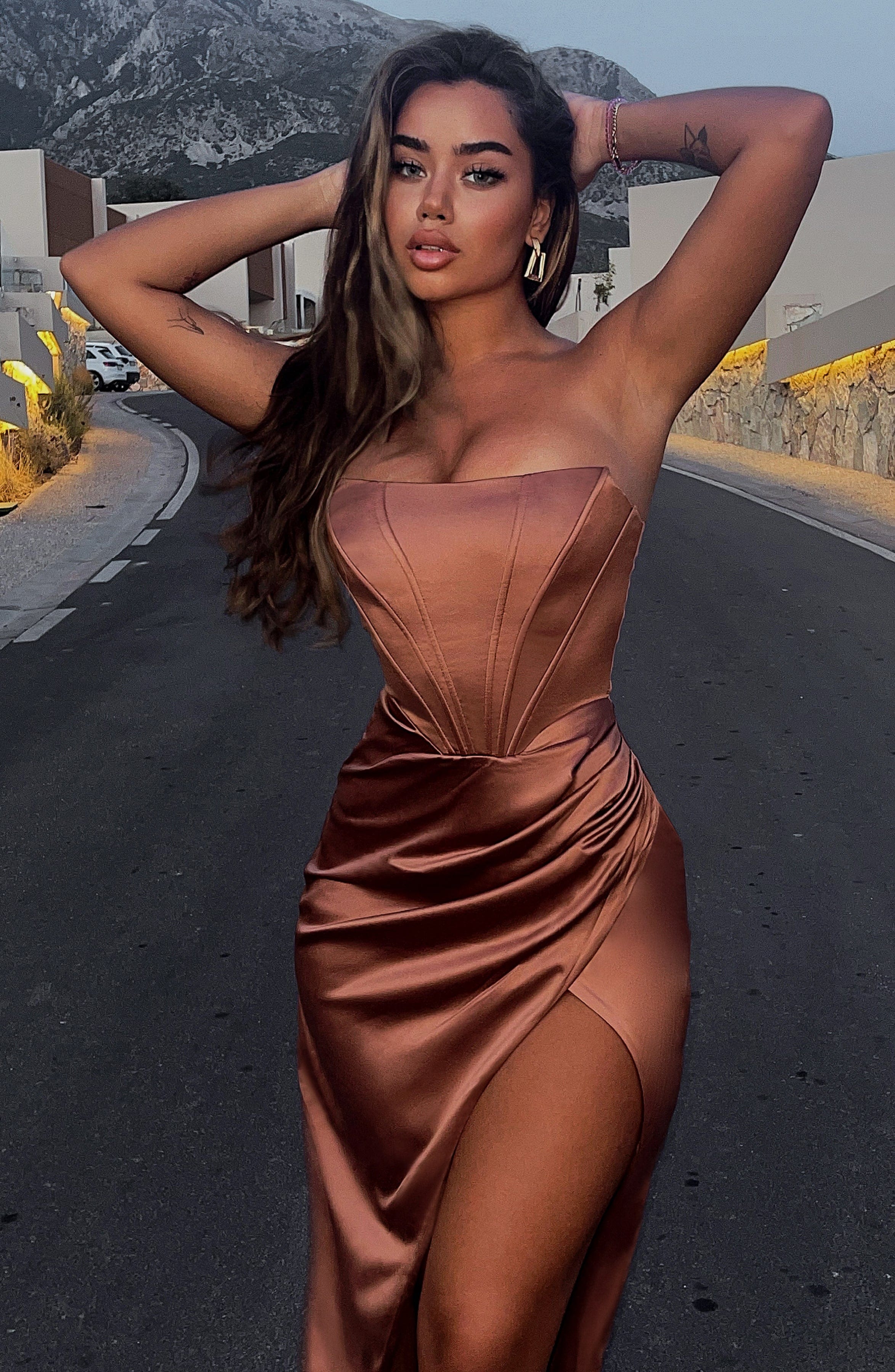 Sianna Maxi Dress - Chocolate