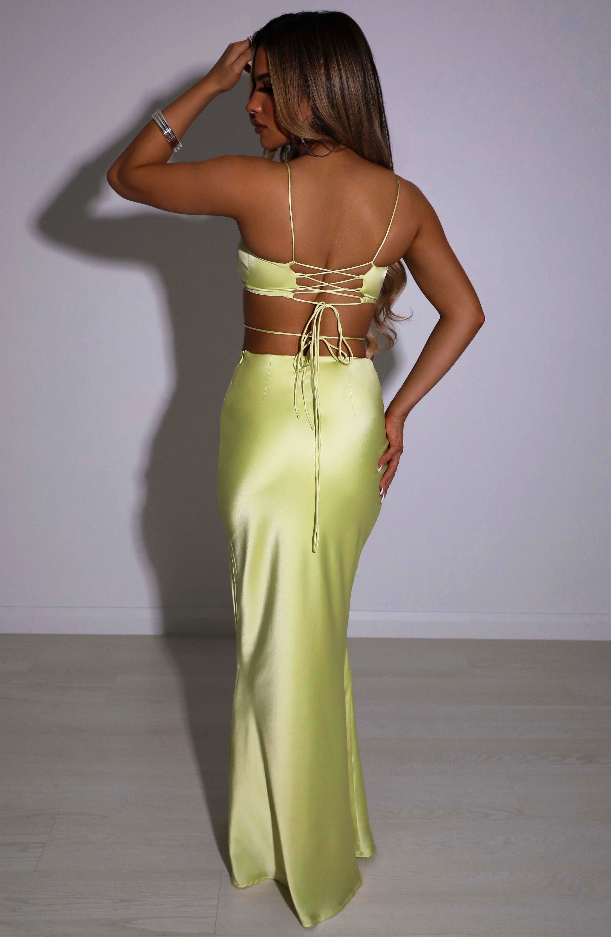 Valeria Maxi Skirt - Lime